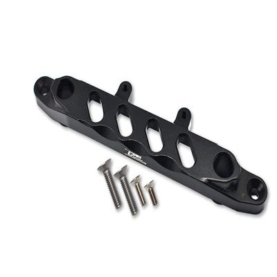 GPM 5Pc Set Upgrades Aluminum Front Chassis Brace for 1/6 4WD SCX6 Jeep Jlu Wrangler (AXI05000) & 1/6 4WD SCX6 Trial Honcho (AXI05001) RC Cars (Black)