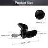 Bettomshin RC Boat CW CCW Propeller 3mm Shaft 3 Vanes 32mm 5.1 P/D Fan Shape Pastic Black Rotating Propeller Props for RC Boat, 2 PairReverse Paddle view 2