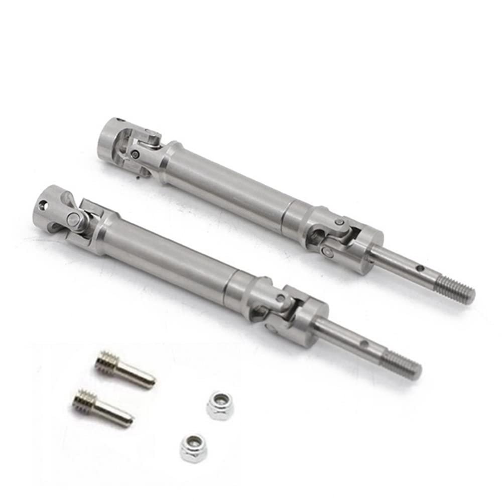 BEAST KINGDOM Huante 2pcs Metal Steel Rear Drive Shaft CVD for 1/10 Slash Rustler Stampede VXL 4X4 / 2WD RC Car Parts, MEA-038E