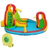GLACER Inflatable Bounce House w/ 2 Slides, 2 Climbing Walls, Splash Pool, Water Cannon, Basketball Rim, Including Carrying Bag, Repair Kit, Water Slides for Backyard Lawn Park (Without Air Blower) view 1