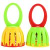 Handheld Jingle Ring Sleigh Bells: 2Pcs Cartoon Handbell Party Rattle Kids Bell Rattle Luminous Handbell Musical Instrument view 1