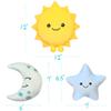 BenBen Sun Plush Toy 12 inch, Set of 3, 7 inch Stuffed Star and Moon, Cute Plushies Gift, Kids Bedroom Decorative Toy, Easter Basket Stuffers, Fun Plush Pillow for Home Dcor view 2
