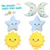 BenBen Sun Plush Toy 12 inch, Set of 3, 7 inch Stuffed Star and Moon, Cute Plushies Gift, Kids Bedroom Decorative Toy, Easter Basket Stuffers, Fun Plush Pillow for Home Dcor view 4