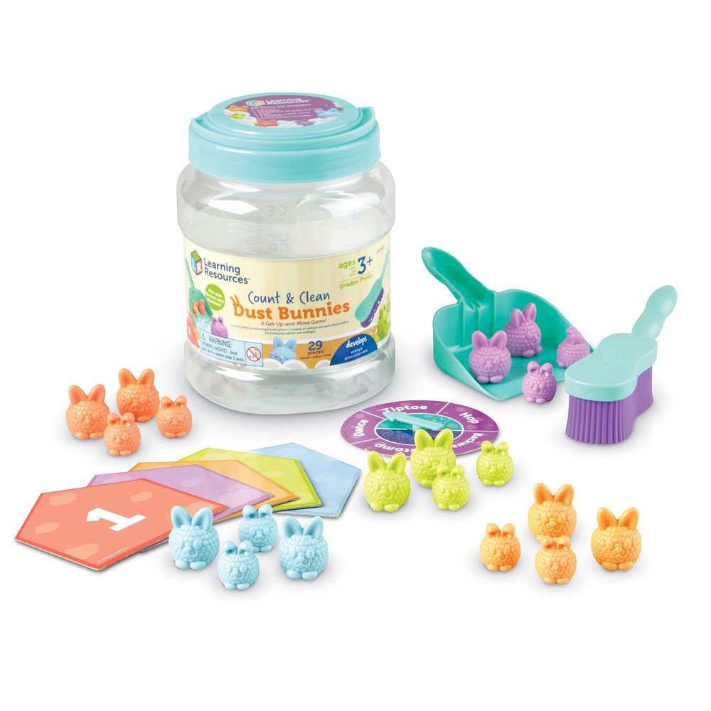 Learning Resources Count & Clean Dust Bunnies - Fine Motor Skills, Ages 3+