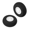 Bettomshin 2Pcs RC Model Plane Aircraft Foam Wheel Replacement Black and White 25mm Diameter 2Pcs view 1