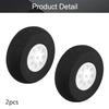Bettomshin 2Pcs RC Model Plane Aircraft Foam Wheel Replacement Black and White 25mm Diameter 2Pcs view 4
