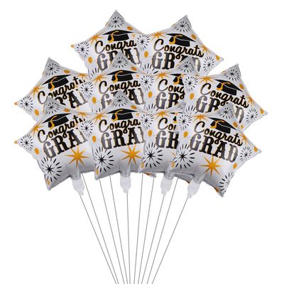 12pcs Graduation Party Foil Balloons Helium Large Star Shape Balloons for Graduation Party Supplies Decoration