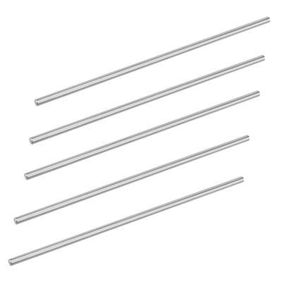 Bettomshin 15Pcs 100mmx2.5mm Stainless Steel Solid Round Rods Metal Lathe Bar Stock for DIY RC Model Car, RC Helicopter Airplane