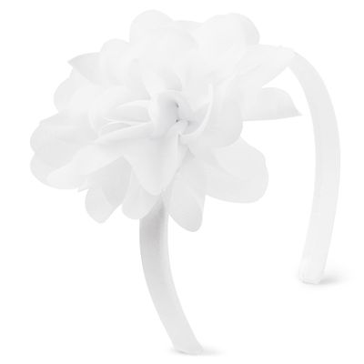 Gymboree Girls and Toddler Headbands and Hair Accessories, White Flower Hb, One Size