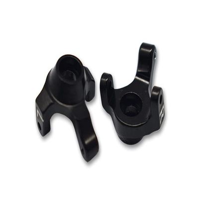 GPM 2Pc Set Upgrades Aluminum Front Knuckle Arm for 1/24 4WD SCX24 Deadbolt (AXI90081) RC Cars (Black)