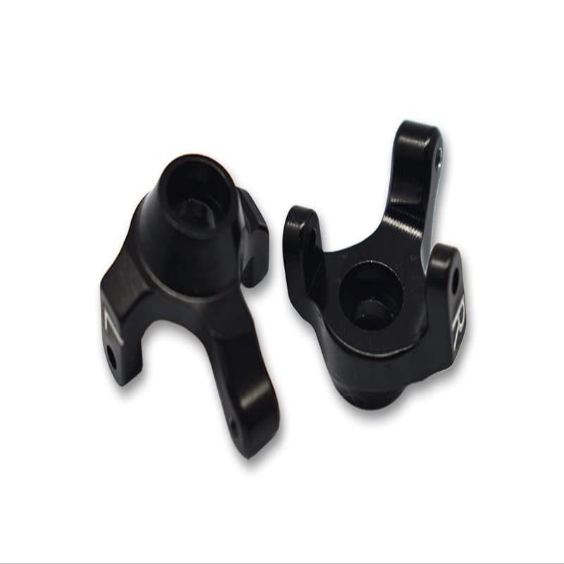 GPM 2Pc Set Upgrades Aluminum Front Knuckle Arm for 1/24 4WD SCX24 Deadbolt (AXI90081) RC Cars (Black)