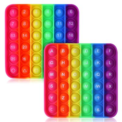 EK-Memory-fish Letters P00p Fidget Toys,ABC Learning and Educational Toys,Poppers Fidget Toys,Stress Relief,Autism Sensory Toys [26 Letters on One Side | Numbers 1-30 on The Other Side] (1 Pack)