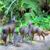 Gemini&Genius Howling Wolf Animal Toys, Family Playset, Realistic North American Forest Toys for Boys and Girls, Gray Wolf Toy Figurines, Ages 3+ (4 Pcs) view 3