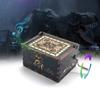 Bolunlun Jurassic music box, wooden hand-cranked music box, wooden toy for movie fans, gift for boyfriend and kids, perfect for Valentine's Day, birthday, Halloween and Christmas. (Jurassic song) view 1