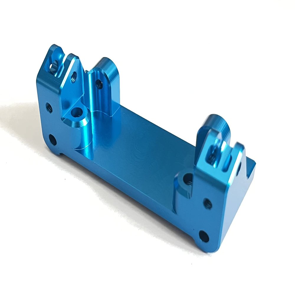 Dhawk CNC Aluminum Front Bulkhead Blue for Team Associated RC10GT RC10T