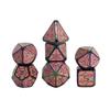 Seven Seas Pirates Metal Pink Enamel Rainbow Spider Web Dice Set - Display Box view 1