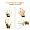 1 Pair Halloween Articulated Finger Extensions,3D Printed Flexible Finger Extensions Fits All Finger Sizes Scary Cosplay Finger Puppets Toys (White) view 2
