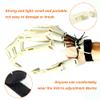 1 Pair Halloween Articulated Finger Extensions,3D Printed Flexible Finger Extensions Fits All Finger Sizes Scary Cosplay Finger Puppets Toys (White) view 3