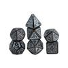 Seven Seas Pirates Metal Antique Silver and White Web Dice Set with Display Box view 1