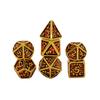 Seven Seas Pirates Metal Red and Gold Colored Dice Set with Display Box view 1