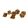 Seven Seas Pirates Metal Red and Gold Colored Dice Set with Display Box view 2