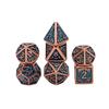 Seven Seas Pirates Metal Blue and Copper Dice Set with Display Box view 1