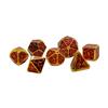 Seven Seas Pirates Metal Red and Gold Spider Web Dice Set with Display Box view 2