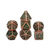 Seven Seas Pirates Metal Green and Copper Dice Set with Display Box view 1
