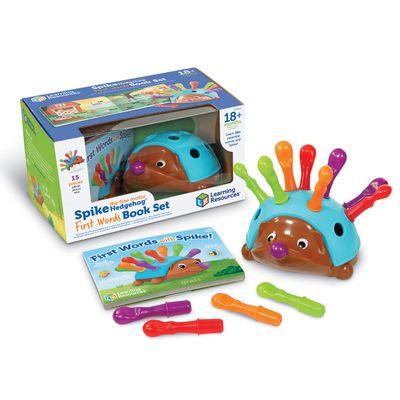 Learning Resources Spike The Fine Motor Hedgehog First Words - Toddler Activity Toys, Preschool Fine Motor Skills, Age 18 Months+
