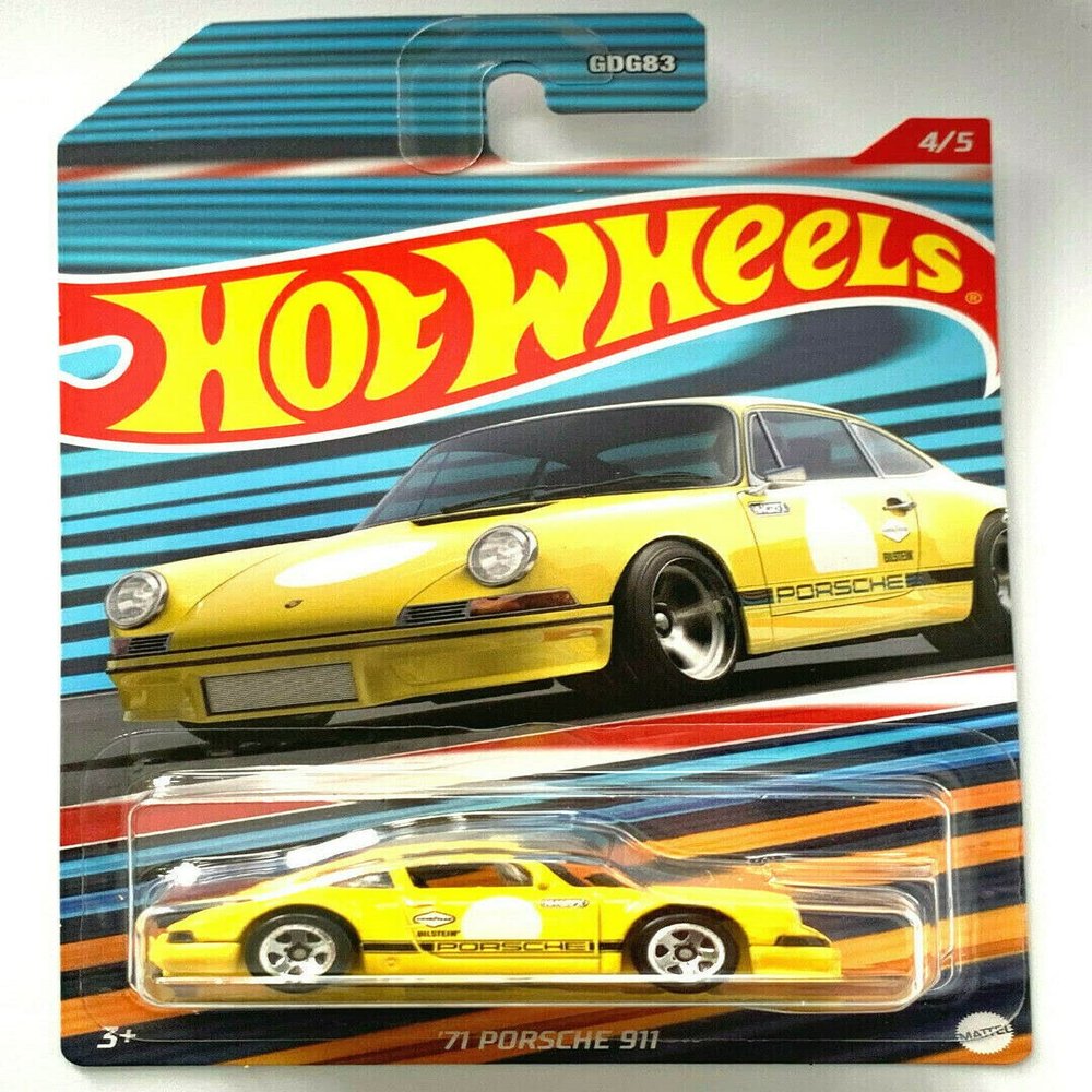 DieCast Hot Wheels 71 Porsche 911 (Yellow) - 2022 Themed Exotics Series 4/5