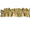 Zen Creative Designs Faux Burlap Sleeve Topper Window Valance Top Bottom Ruffle Home Dcor Bedroom Nursery Kitchen Window (144" Wide x 9" Tall, Light Gold) view 1