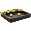 C4Labs Mini Display Dice Tray with Genuine Walnut Top  Rustic Vegan Leather, Laser Lime view 1
