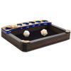 C4Labs Mini Display Dice Tray with Genuine Walnut Top  Black Velvet, Dapper Blue view 1