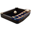 C4Labs Mini Display Dice Tray with Genuine Walnut Top  Black Velvet, Dapper Blue view 2