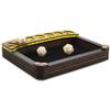 C4Labs Mini Display Dice Tray with Genuine Walnut Top  Black Velvet, Sunburst Orange view 1