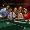 YUZPKRSI 4723 Inch Poker Mat, 6 Players Texas Hold'em Poker Rubber Mat Poker Topper for Tables, Folding Portable Poker Table Top Layout w/Carrying Bag for Poker Games, Blackjack, Casino view 3