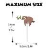 18pcs Brown Glitter The Very Sleepy Sloth Dessert Cupcake Topper Baby Shower Cute Animal Theme Decor Supplies Boys Girls Happy Birthday Party Decorations view 4