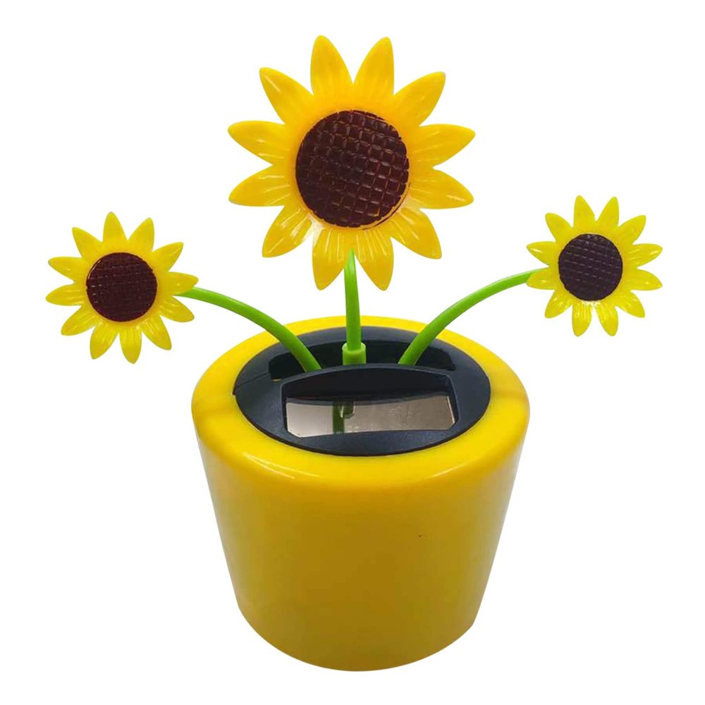 Xindarl Dancing Solar Toys, 8 Styles Solar Dancing Flower Cactus Solar Powered Toys Car Swinging Dancing Toy Car Windowsill Decoration Holiday Car Dashboard Office Home Desk Decor