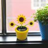 Xindarl Dancing Solar Toys, 8 Styles Solar Dancing Flower Cactus Solar Powered Toys Car Swinging Dancing Toy Car Windowsill Decoration Holiday Car Dashboard Office Home Desk Decor view 3