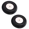 Auniwaig 4.5" Tire and Wheel Sets RC Model Foam Wheel Super Light PU Sponge Tire with Plastic Hub for RC Car Airplane 2 Pcs view 1