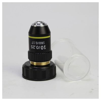 Lab Microscope Slides 4X 10X 20X 40X 60X 100X Black Achromatic Objective 20.2mm Objective Parts Microscope Parts (Color : 10X)