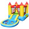GLACER Inflatable Bounce Jumper House, Kids Water Slide Jumping Bouncer w/Splash Pool, 30 Ocean Balls, Protective Mesh Wall, Safe Durable Sewing Indoor Outdoor for 3-5 Years Old (Without Air Blower) view 1