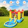 GLACER Inflatable Bounce Jumper House, Kids Water Slide Jumping Bouncer w/Splash Pool, 30 Ocean Balls, Protective Mesh Wall, Safe Durable Sewing Indoor Outdoor for 3-5 Years Old (Without Air Blower) view 4