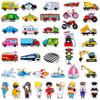 40 PCS Vehicle Magnets, Vehicles and Professions Fridge Magnets for Kids-Common Vehicles, Airplane, Boat & Occupations-Magnetic Transport Refrigerator Decors Educational Learning Toys for Toddlers view 1