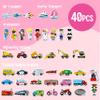40 PCS Vehicle Magnets, Vehicles and Professions Fridge Magnets for Kids-Common Vehicles, Airplane, Boat & Occupations-Magnetic Transport Refrigerator Decors Educational Learning Toys for Toddlers view 3