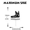 18pcs Black Glitter Ice Hockey Athletes Dessert Cupcake Topper 6 Years Old Theme Decor Supplies Baby Shower Boys Girls Happy Birthday Rookie of The Year Sports Party Decorations view 4