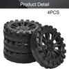 Auniwaig 4PCS RC Car Wheel Plastic RC Drift Cars Tires Set 30mm Dia for DIY RC Car Truck Boat Helicopter Model Black view 4