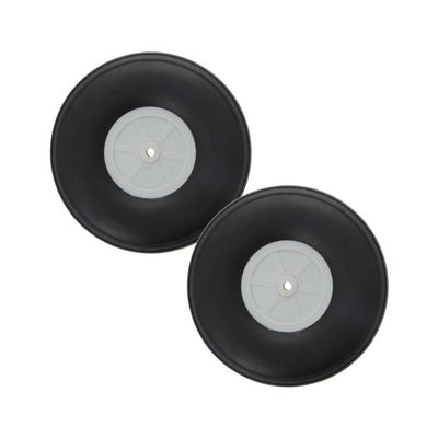 Auniwaig 5" Tire and Wheel Sets RC Model Foam Wheel Super Light PU Sponge Tire with Plastic Hub for RC Car Airplane 2 Pcs