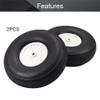 Auniwaig 5" Tire and Wheel Sets RC Model Foam Wheel Super Light PU Sponge Tire with Plastic Hub for RC Car Airplane 2 Pcs view 3