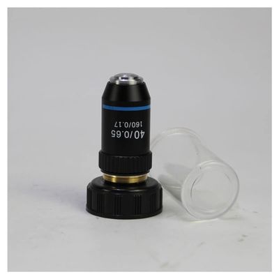 Lab Microscope Slides 4X 10X 20X 40X 60X 100X Black Achromatic Objective 20.2mm Objective Parts Microscope Parts (Color : 40X with Spring)
